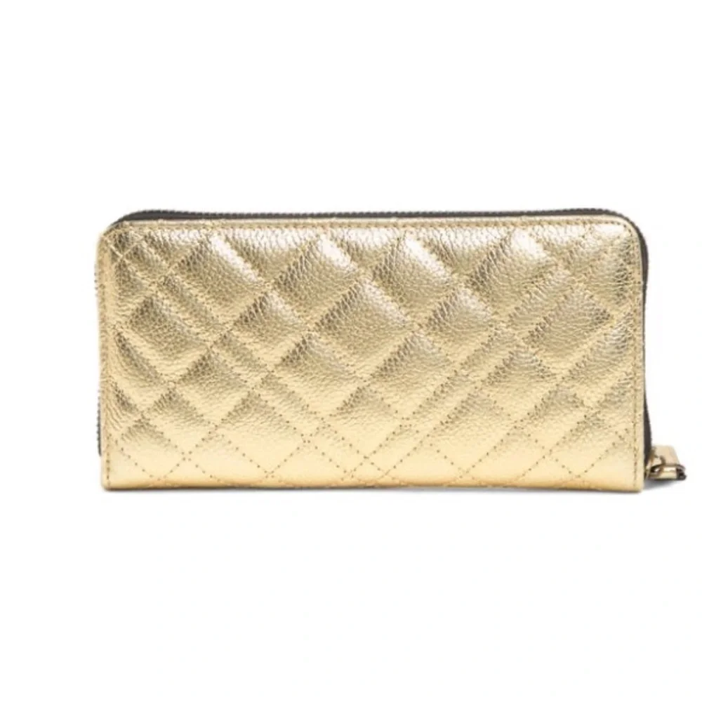 Kurt Geiger Metallic Gold Quilted Wallet - Picture 2 of 7